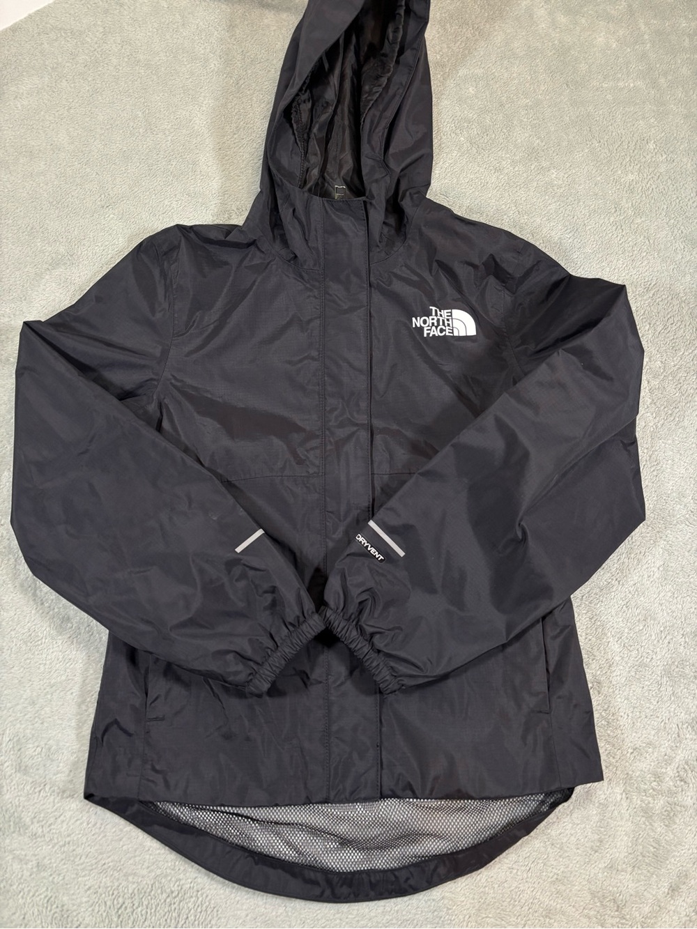 The North Face Girls Antora DryVent Waterproof Rain Jacket - Black Size M 7/8